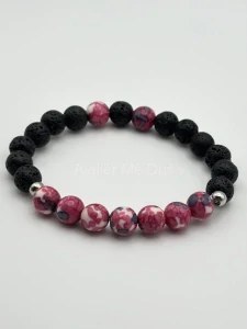 Náramek láva a nefrit ocean