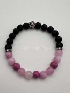 Náramek láva, kunzit a tyrkenit