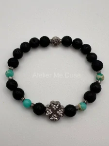 Náramek láva a jaspis regalit