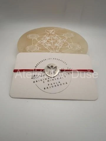 Šňůrkový náramek s nerezovým mezidílkem 