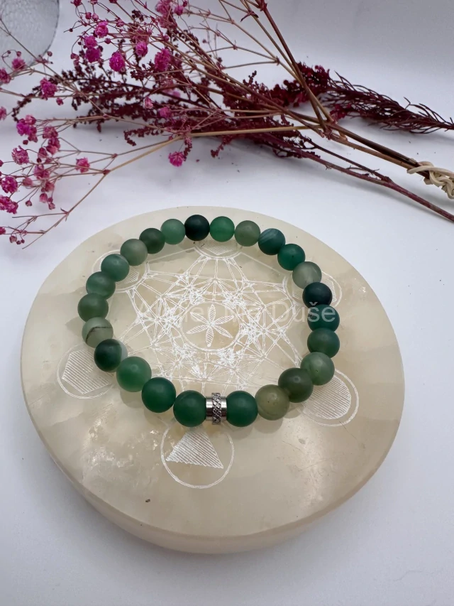 Náramek zelený achát