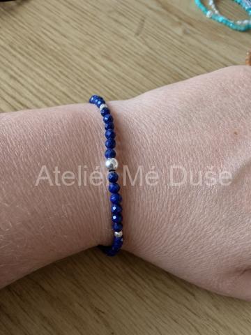 Náramek Lapis lazuli a stříbro