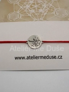 Šňůrkový náramek s nerezovým mezidílkem