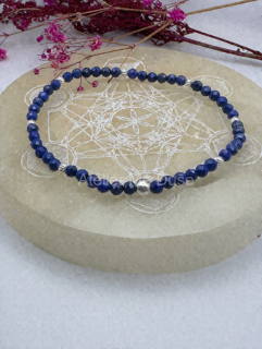 Náramek Lapis lazuli a stříbro
